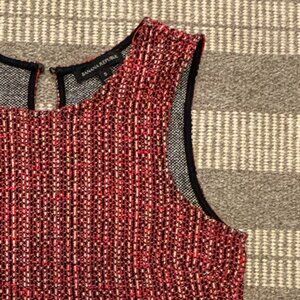 Banana Republic Red Tweed Sleeveless Shell Top Size S